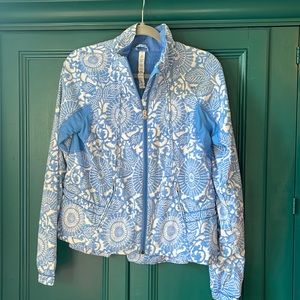 Lululemon Athletica floral zip up sweater jacket light weight
